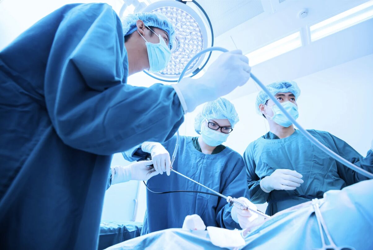 Surgeon in an operating theatre